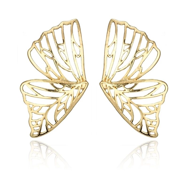 Culturesse Skyla Golden Butterfly Earrings