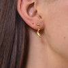Culturesse Amaris Gold Filled Dainty Moon Earrings