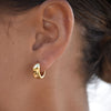 Culturesse Sunday Chunky Gold Hoop Earrings (18K Gold Vermeil)