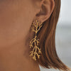 Culturesse Alvena Coral Statement Earrings