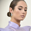 Culturesse Marella Aqua Crystal Drop Earrings