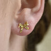 Culturesse Tilda Dainty Bow Tie Earrings (Gold)