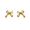 Culturesse Tilda Dainty Bow Tie Earrings (Gold)