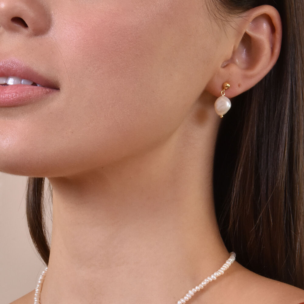 Culturesse Myla Freshwater Pearl Drop Earrings