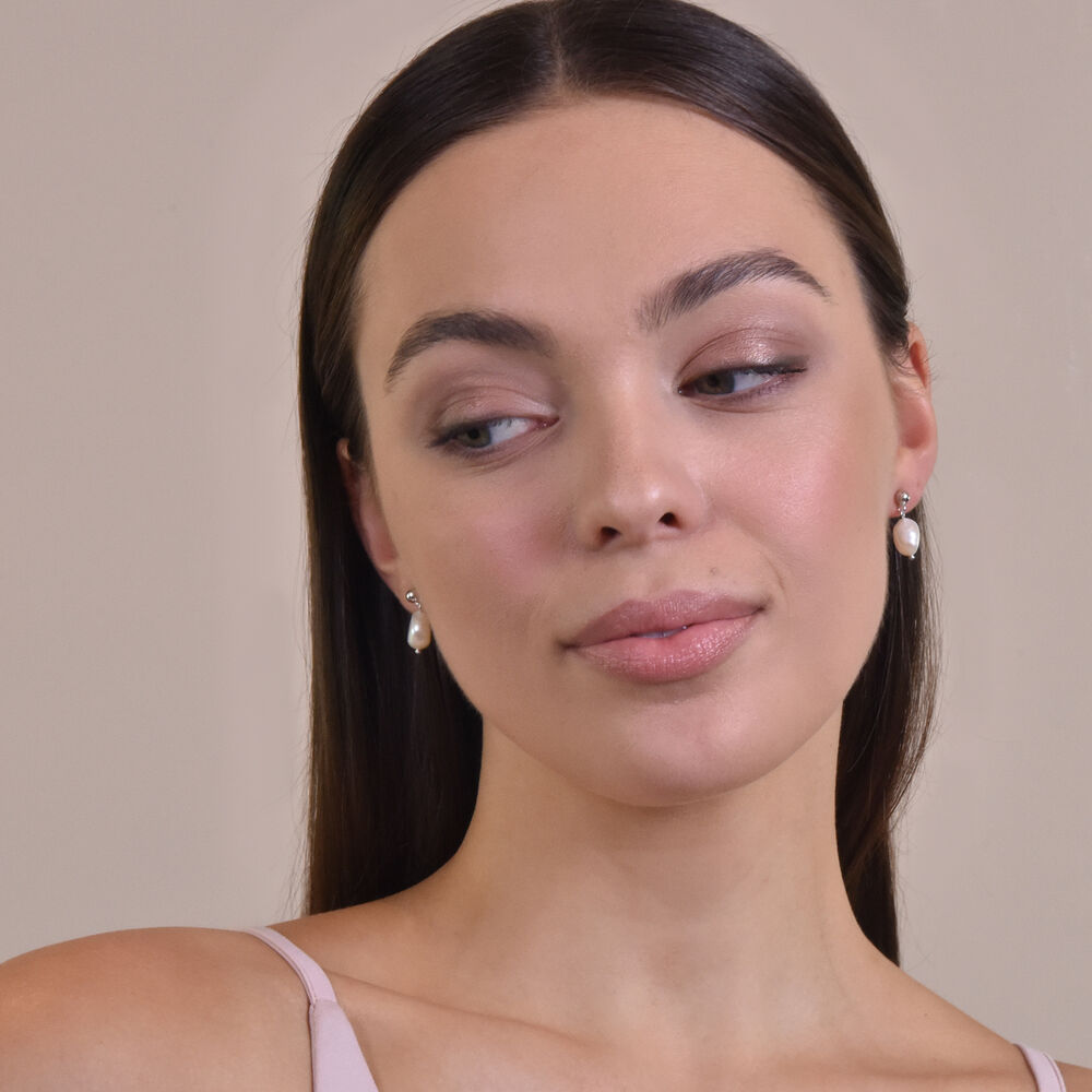 Culturesse Indie Freshwater Pearl Drop Earrings