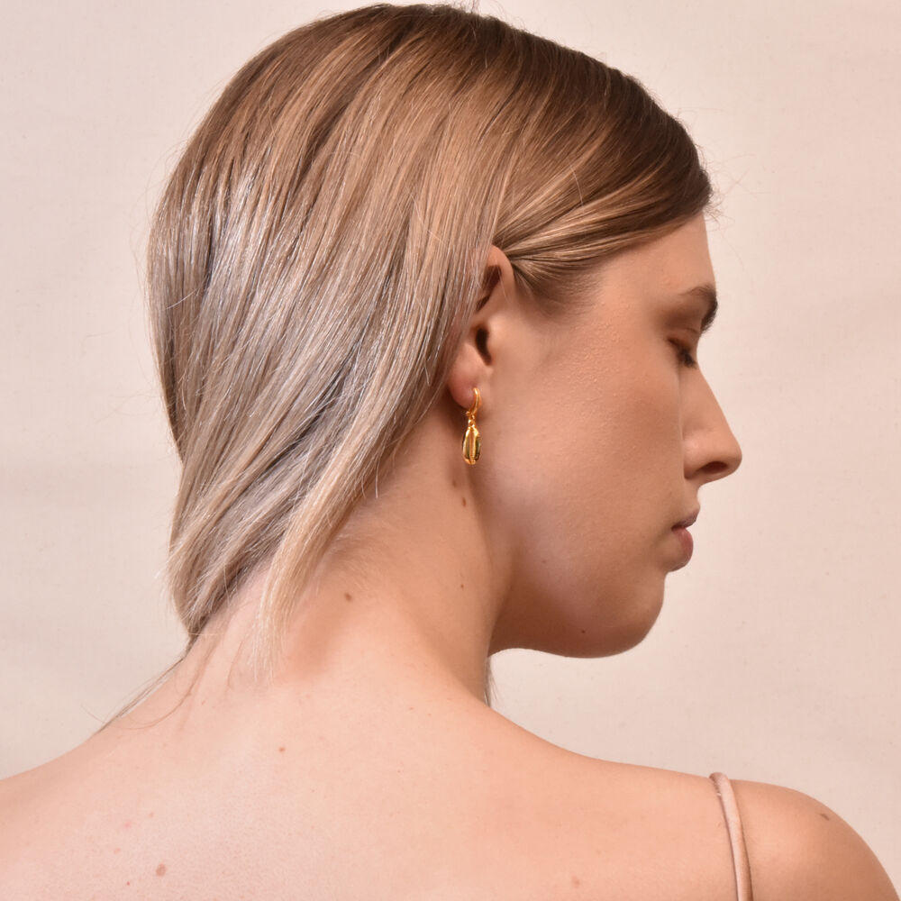 Culturesse Naomi Gold Shell Earrings
