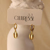 Culturesse Naomi Gold Shell Earrings