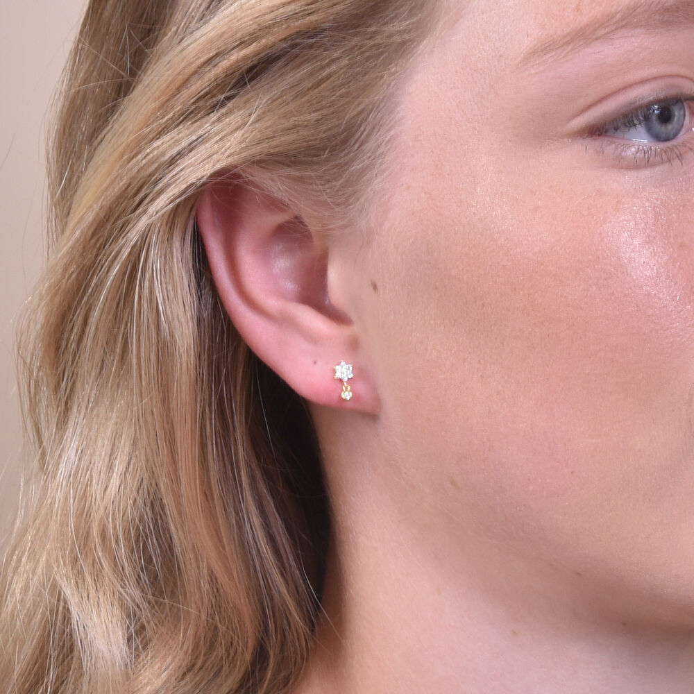 Culturesse Aubree Gold Filled Star Earrings