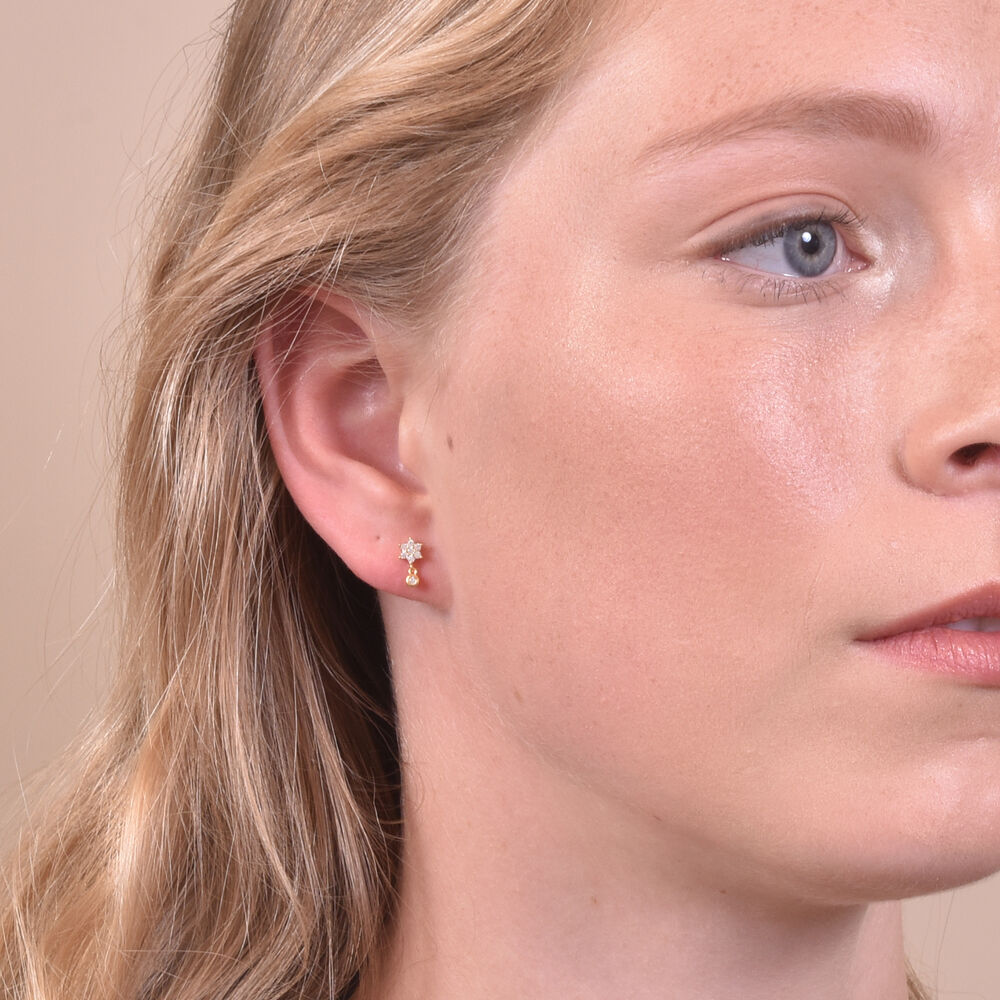 Culturesse Aubree Gold Filled Star Earrings