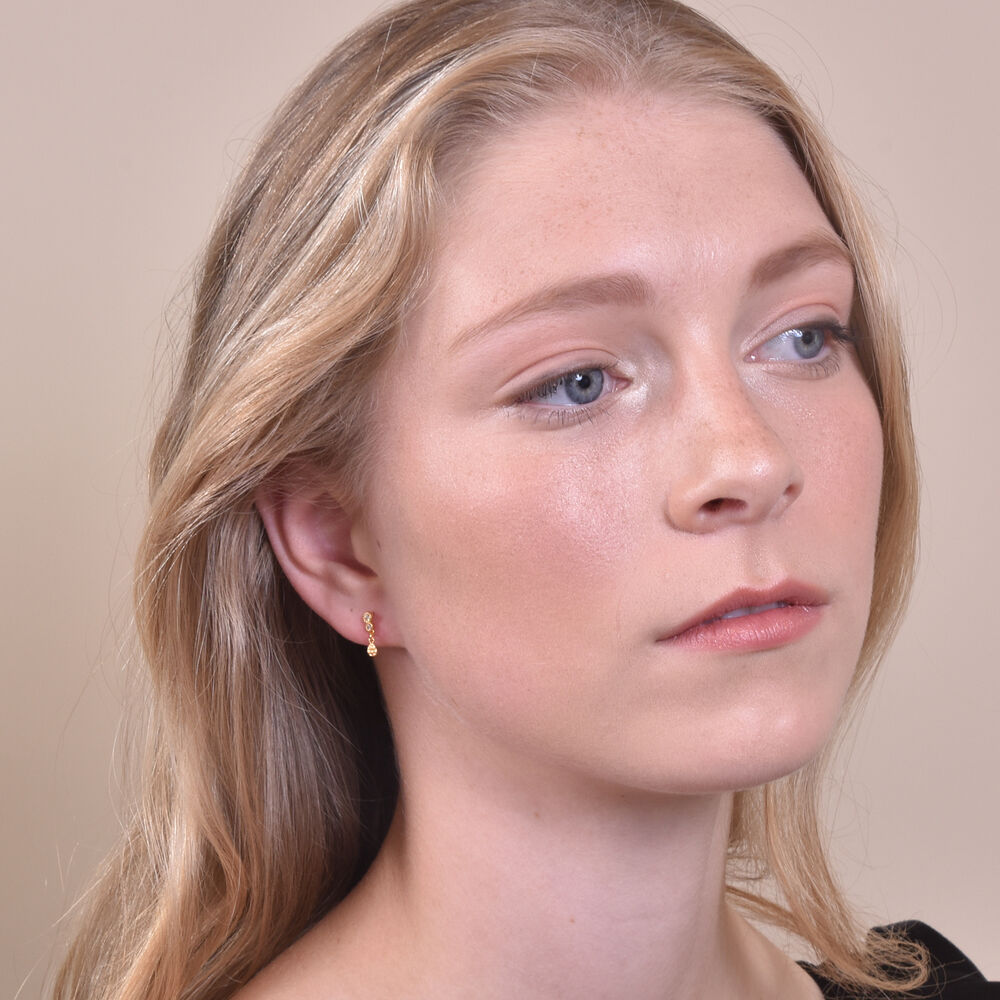 Culturesse Pia Gold Filled Dainty Drop Earrings