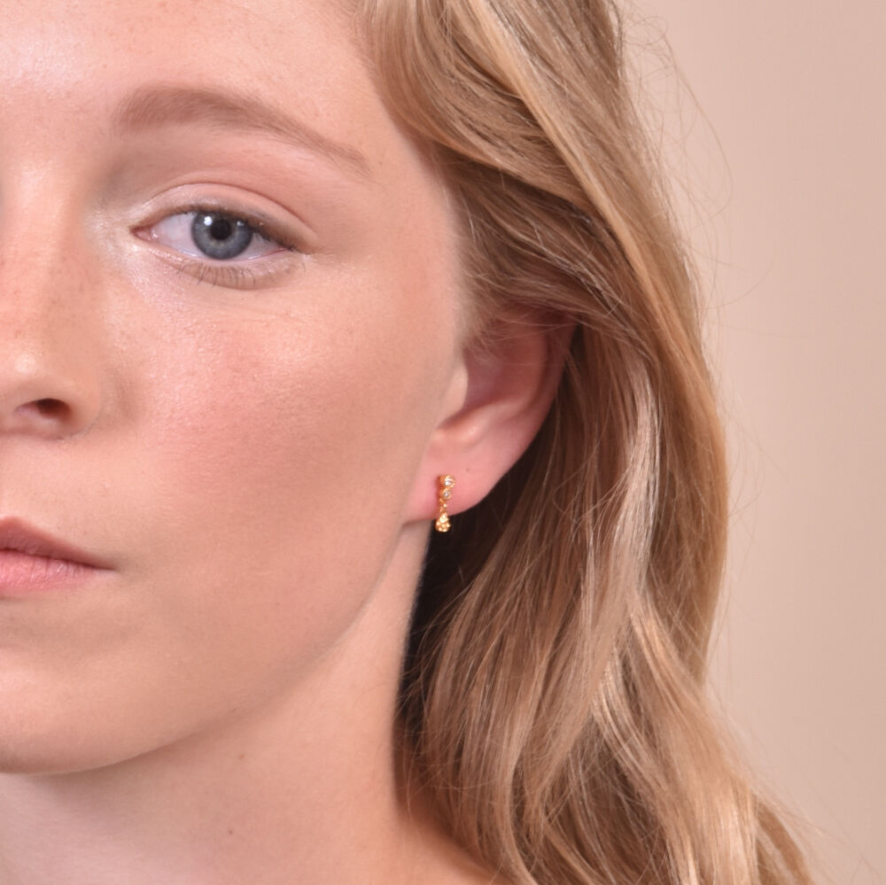 Culturesse Pia Gold Filled Dainty Drop Earrings