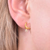 Culturesse Gemma Gold Filled Dainty Moon Earrings