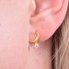 Culturesse Gemma Gold Filled Dainty Moon Earrings