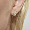 Culturesse Una Dainty Silver Curve Earrings