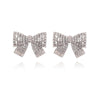 Culturesse Mon Cherie Diamante Bow Earrings