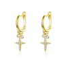 Culturesse Mika Fine Diamante Star Drop Earrings