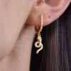 Culturesse Huxley Fine Diamante Serpent Drop Earrings
