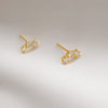 Culturesse Nia Gold Filled Sparkling Stud Earrings