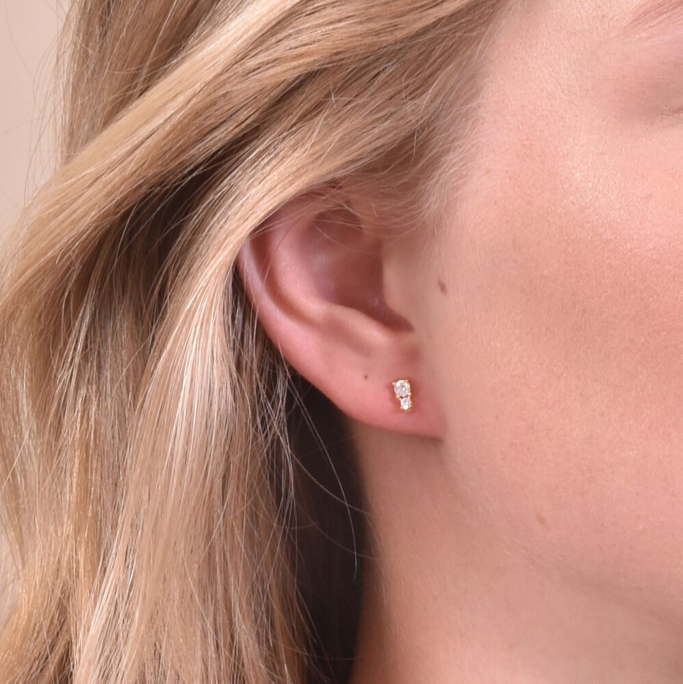 Culturesse Mora Gold Filled Double Drop Earrings