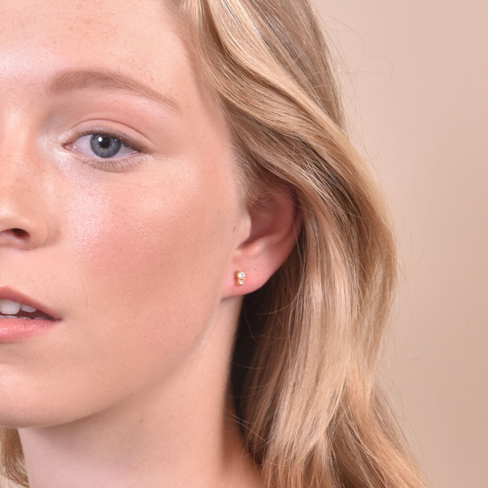 Culturesse Mora Gold Filled Double Drop Earrings