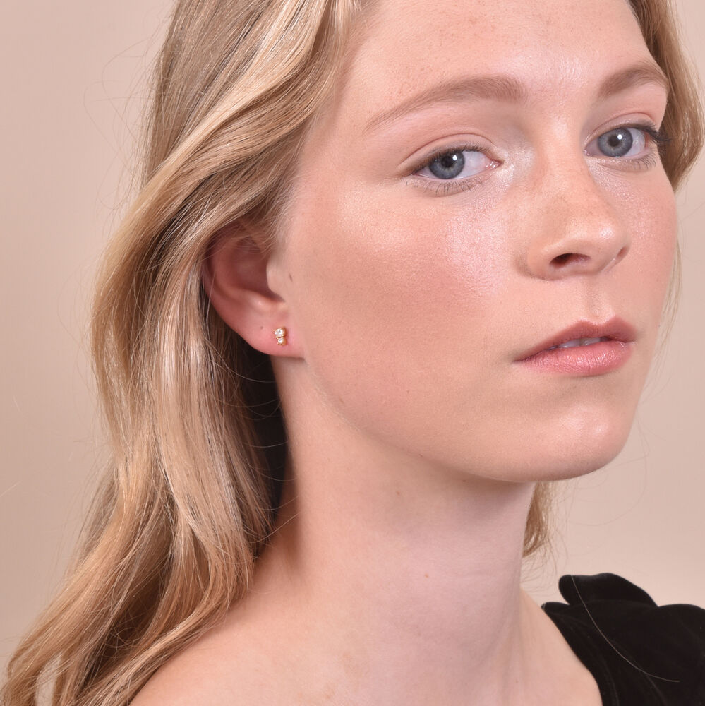 Culturesse Mora Gold Filled Double Drop Earrings