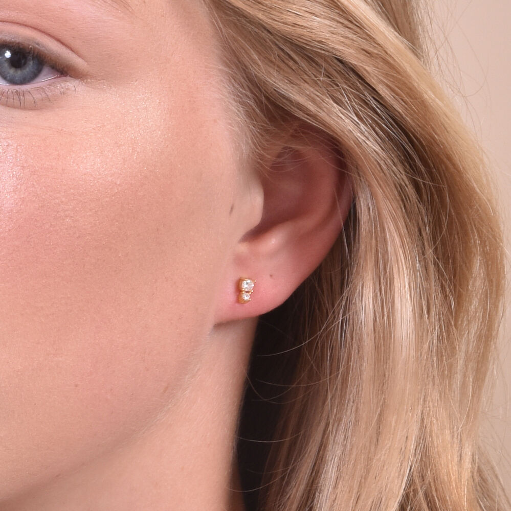 Culturesse Mora Gold Filled Double Drop Earrings