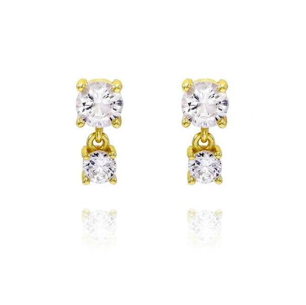Culturesse Mora Gold Filled Double Drop Earrings
