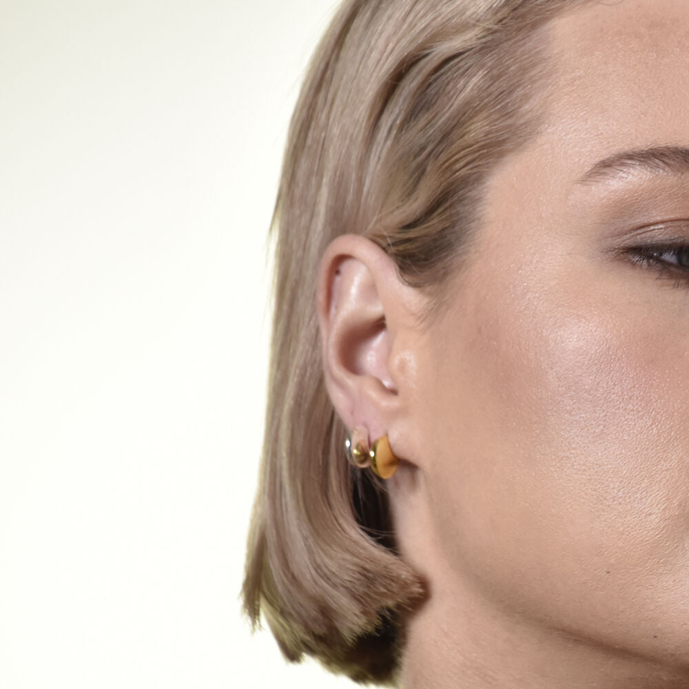 Culturesse Nala Artsy Chic Dainty Crescent Earrings (Silver)