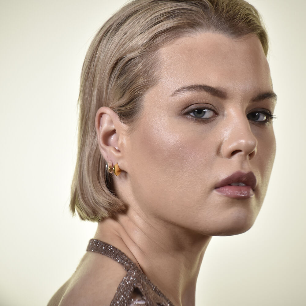 Culturesse Nala Artsy Chic Dainty Crescent Earrings (Silver)