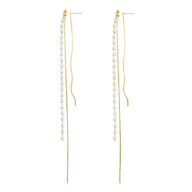Culturesse Kelsey Fine Double String Earrings