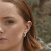 Culturesse Noemie Dual Tone Bear Outlined Earrings