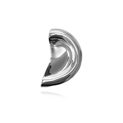 Culturesse Hanako Sculpture Ear Cuff (Silver Single Piece)