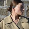 Culturesse Hanako Sculpture Ear Cuff (Silver Pair)