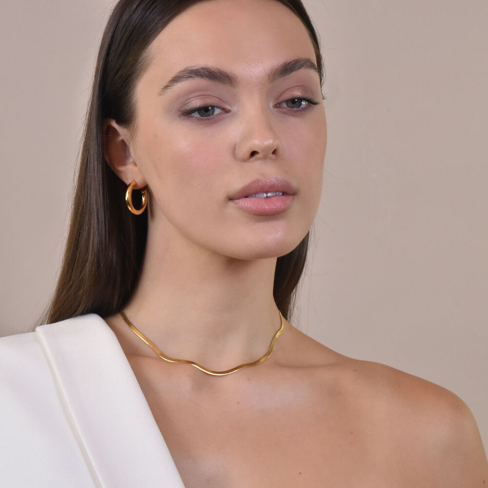 Culturesse Oria Premium Gold Hoop Earrings