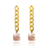 Culturesse Dimanche Muse Chain Pearl Drop Earrings