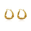 Culturesse Giverny Artisan Fluid Huggie Earrings (Gold)