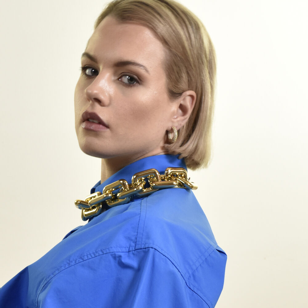 Culturesse Elior Diamnate-embellished Hoop Earrings (Gold)