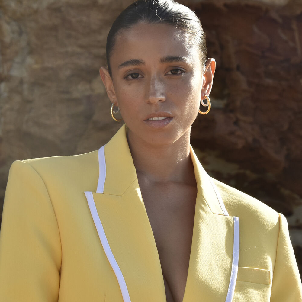 Culturesse Massimo Diamante Dual Tone Hoop Earrings