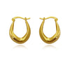 Culturesse Krista Modern Bowl Huggie Earrings - Gold
