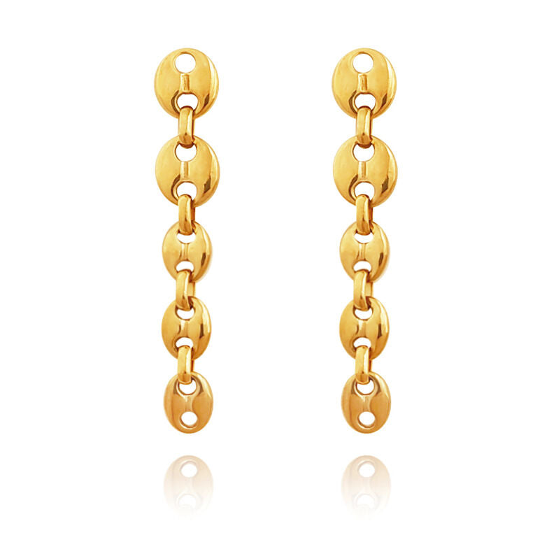 Culturesse Evren Gold Chain Earrings