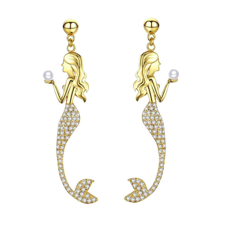 Culturesse The Golden Mermaid Earrings