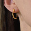 Culturesse Philomena Gold Vermeil Serpent Hoop Earrings