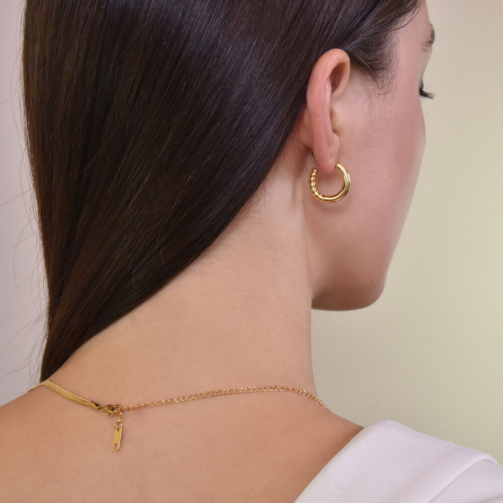 Culturesse Zora Modern Gold Hoop Earrings