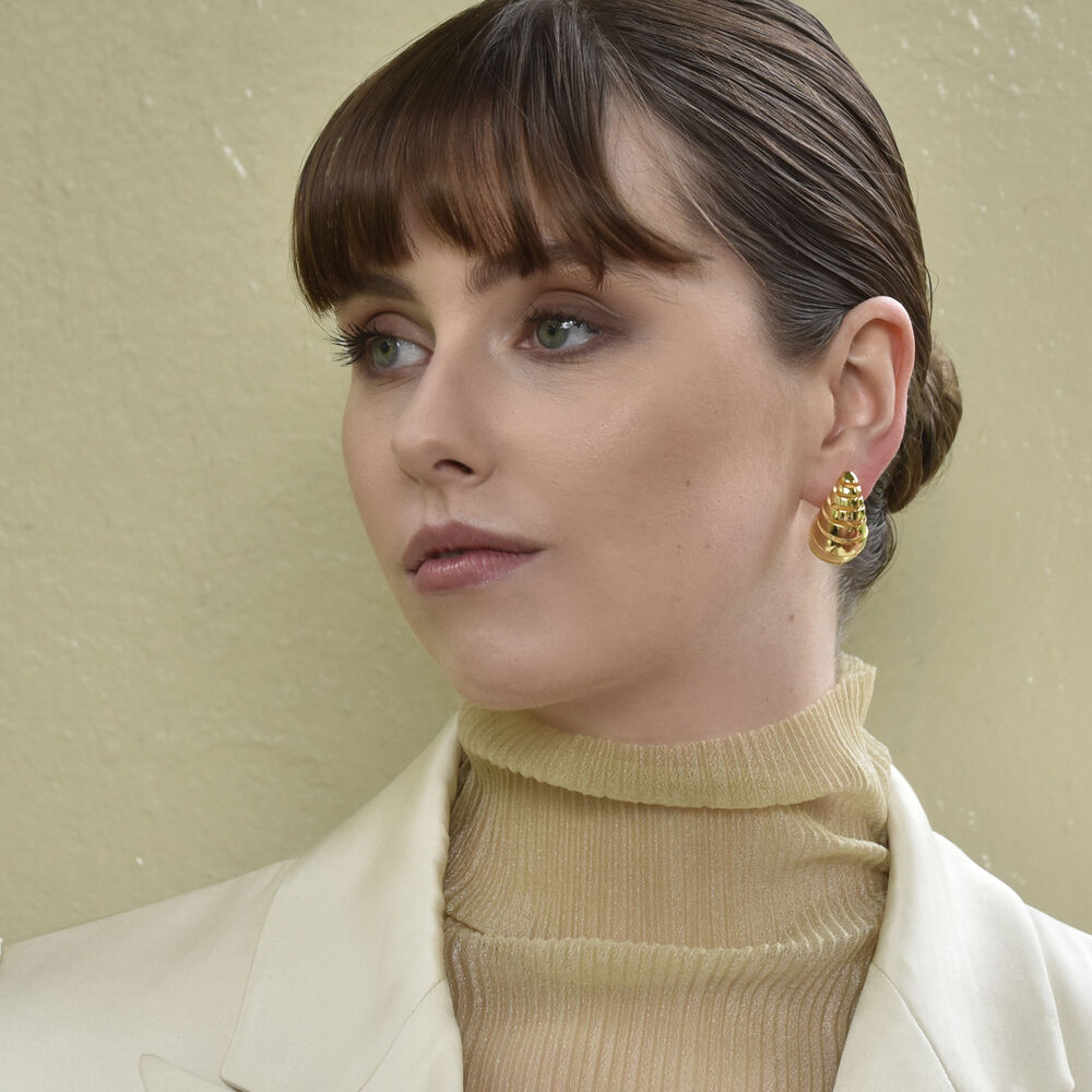 Culturesse Odyssey Artsy Cocoon Earrings (Gold)