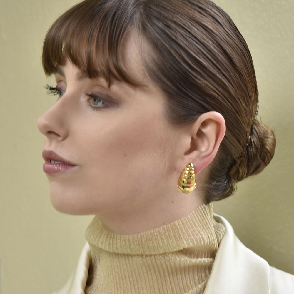 Culturesse Odyssey Artsy Cocoon Earrings (Gold)