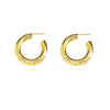 Culturesse Abella Classic C Hoop Earrings (Gold)