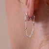 Culturesse Madigan Silver Chain Drop Earrings
