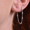 Culturesse Madigan Silver Chain Drop Earrings