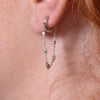 Culturesse Madigan Silver Chain Drop Earrings