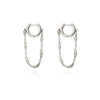 Culturesse Madigan Silver Chain Drop Earrings